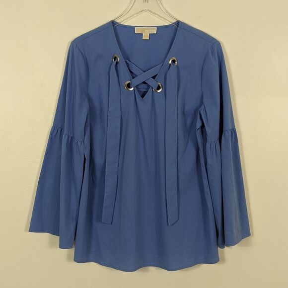 Michael Kors Blue Tunic Top Women's Large - Picture 1 of 8